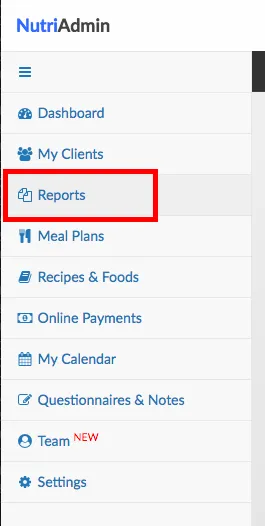 reports menu